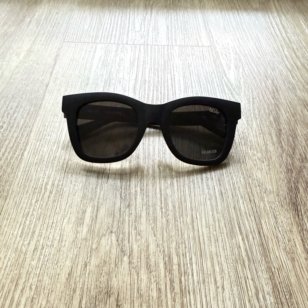 quay australia after hours matte black square polarized sunglasses eyewear NEW